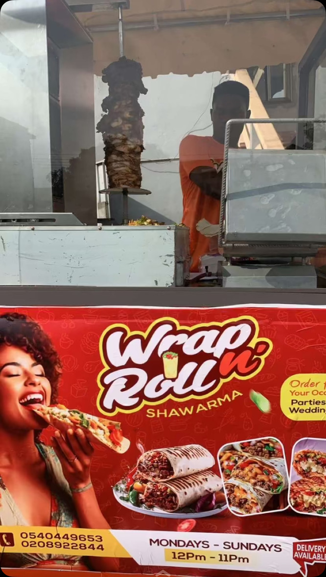The original Wrap n' Roll shawarma kiosk